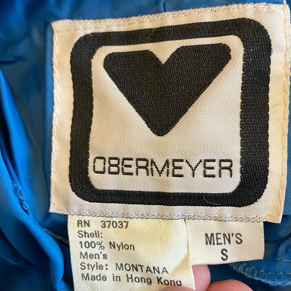 Vintage Obermeyer Montana Nylon Coat Windbreaker Blue Men’s Small - Picture 9 of 12